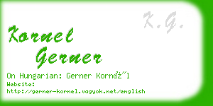 kornel gerner business card